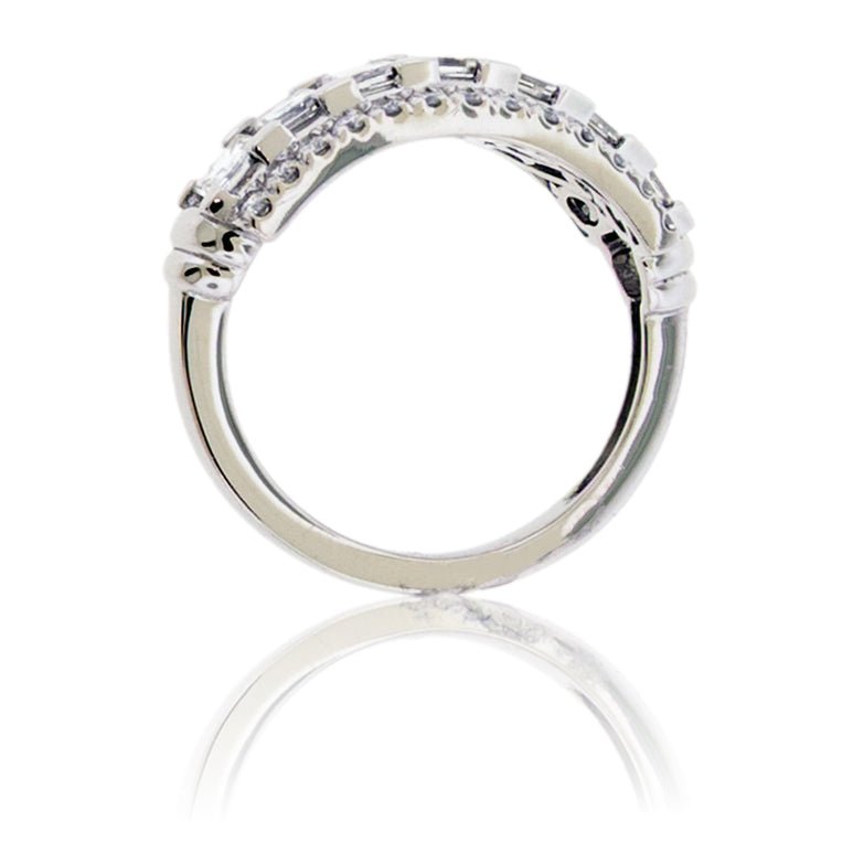 Square Diamond and Round Diamond Ring - Park City Jewelers