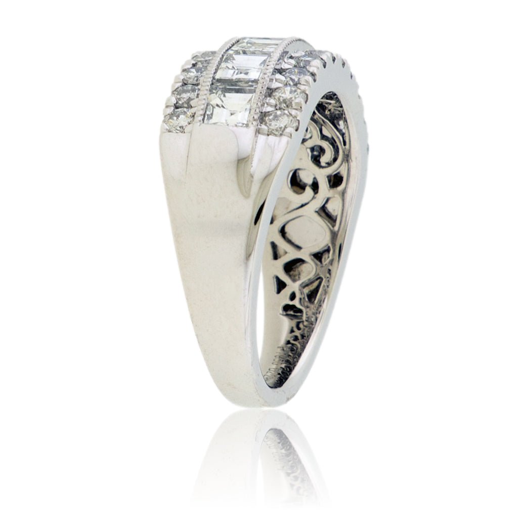 Square Diamond and Round Diamond Ring - Park City Jewelers