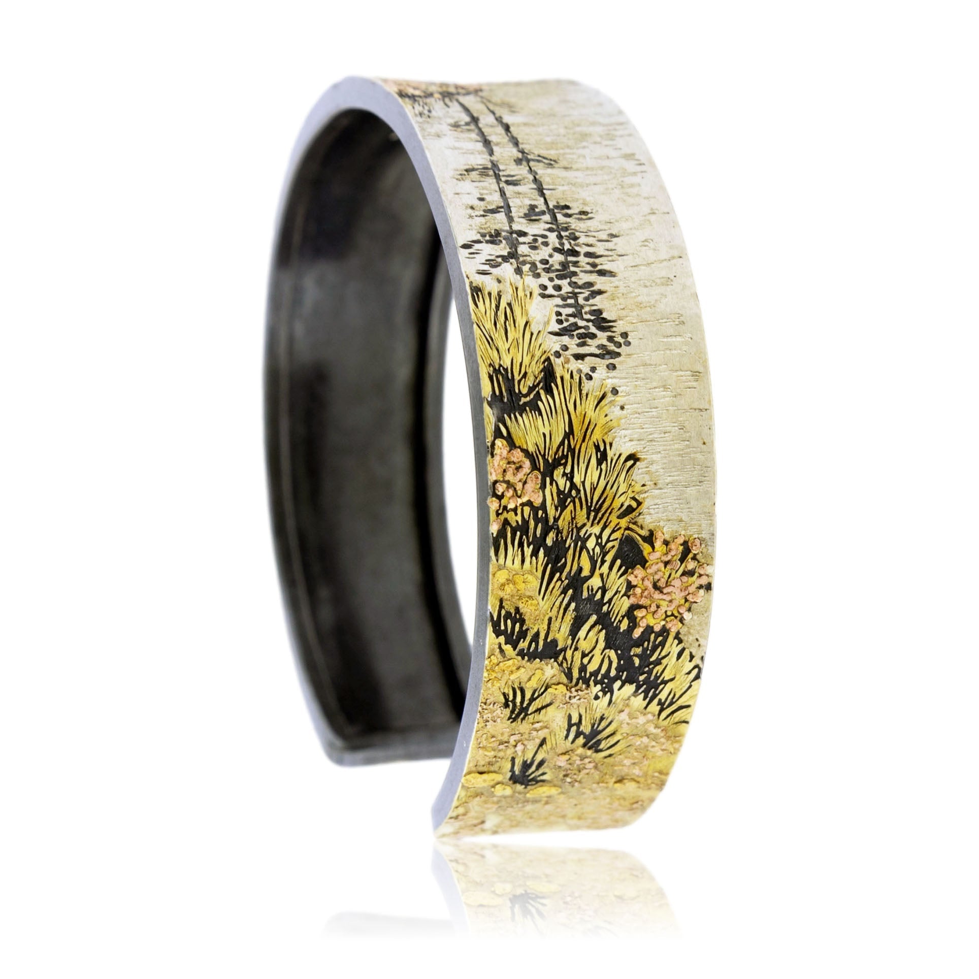 Sterling Silver & 18K Yellow Gold River Inspired Mountain Bracelet - Park City Jewelers