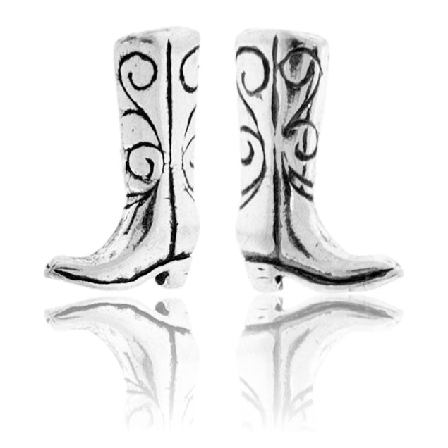 Sterling Silver Cowboy Boot Earrings - Park City Jewelers