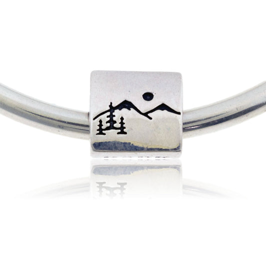 Three Sided Mountain Bracelet Bead - Park City Jewelers