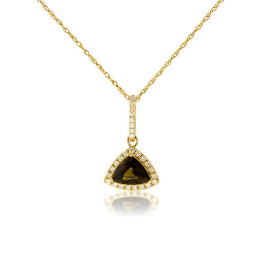Trillian Alexandrite & Diamond Halo Accented Pendant - Park City Jewelers