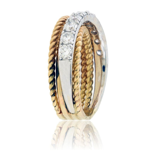 Two Tone Lab Grown Diamond Fasion Ring - Park City Jewelers