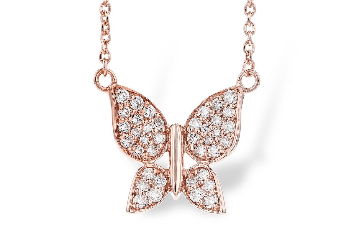 White Gold Diamond Butterfly Necklace - Park City Jewelers