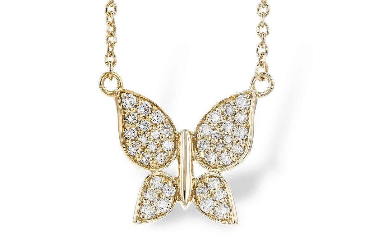 White Gold Diamond Butterfly Necklace - Park City Jewelers