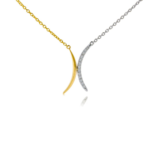 Yellow Gold Diamond Pendant with Chain - Park City Jewelers