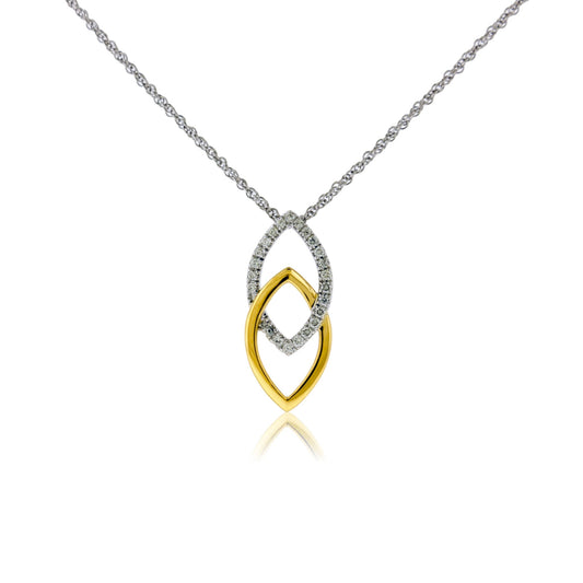 Yellow Gold Diamond Pendant with Chain - Park City Jewelers