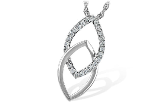 Yellow Gold Diamond Pendant with Chain - Park City Jewelers