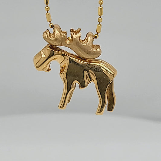 Medium Two Toned Moose Pendant