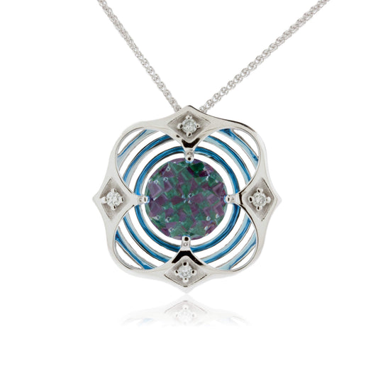 10mm Davinci Cut Citrine Pendant with Chain - Park City Jewelers