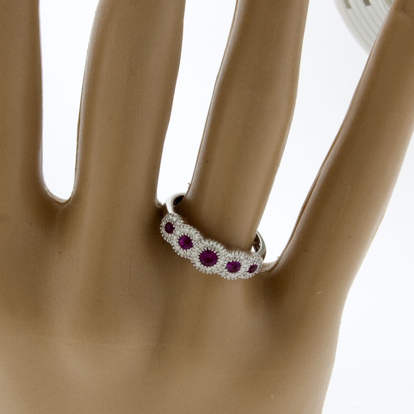 5 Round Blue Sapphire with Diamond Accent Ring - Park City Jewelers
