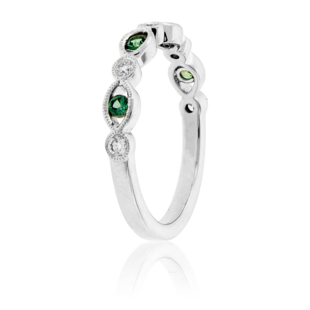 Alexandrite & Diamond Alternating Accent Band - Park City Jewelers