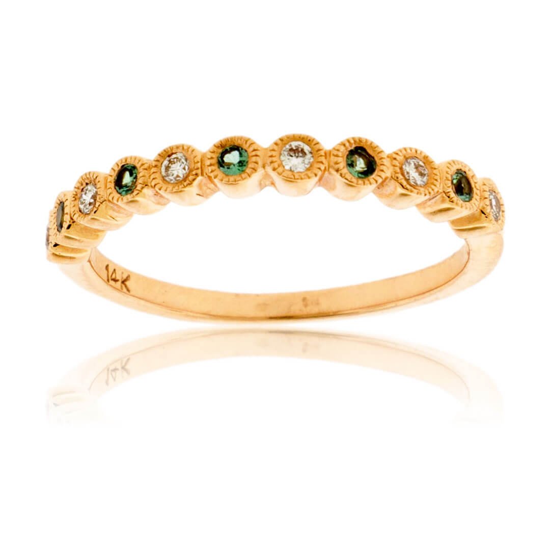 Alexandrite & Diamond Alternating Accent Band - Park City Jewelers