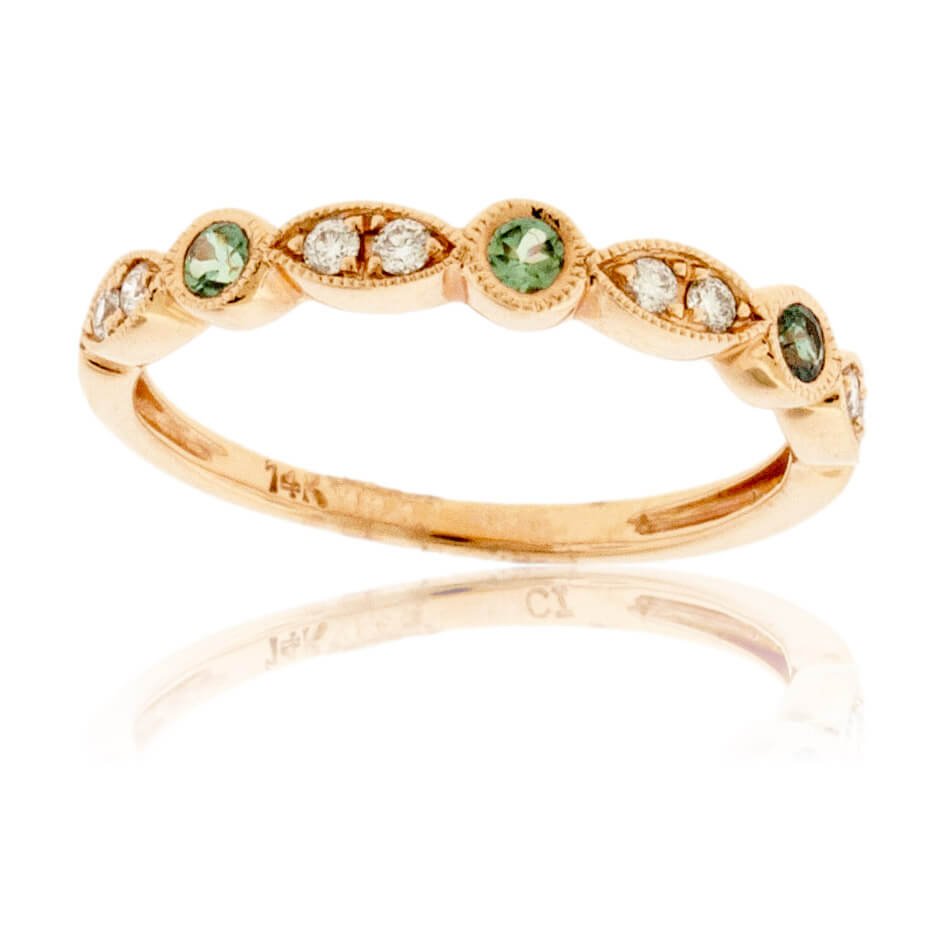 Alexandrite & Diamond Alternating Accent Band - Park City Jewelers