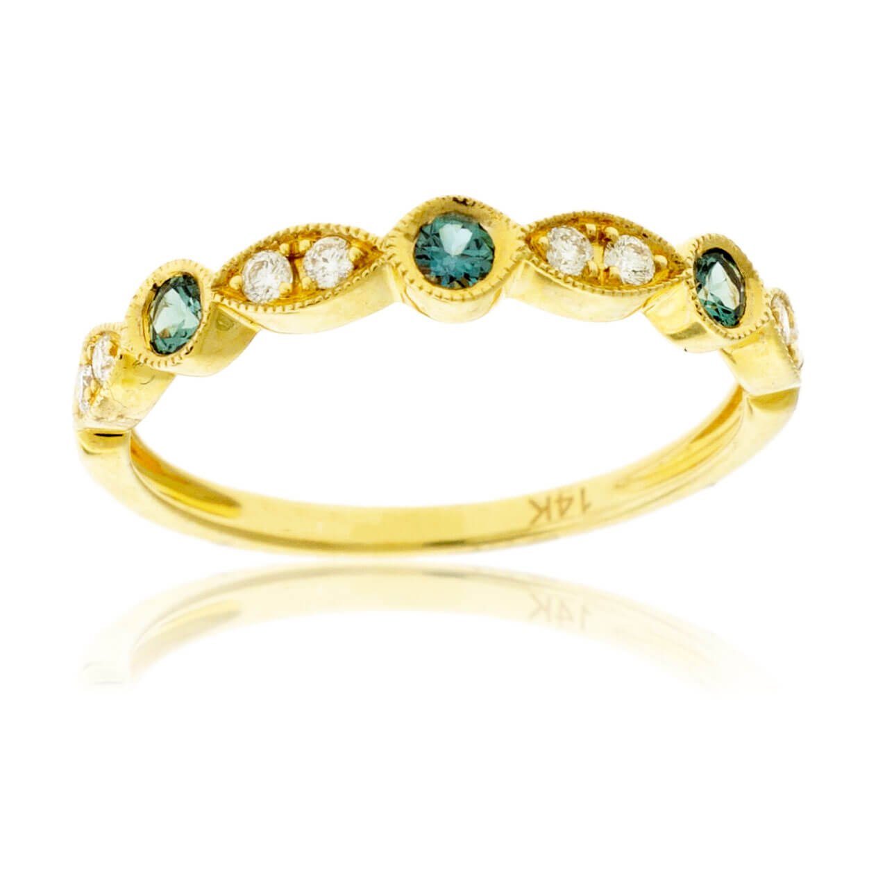 Alexandrite & Diamond Alternating Accent Band - Park City Jewelers