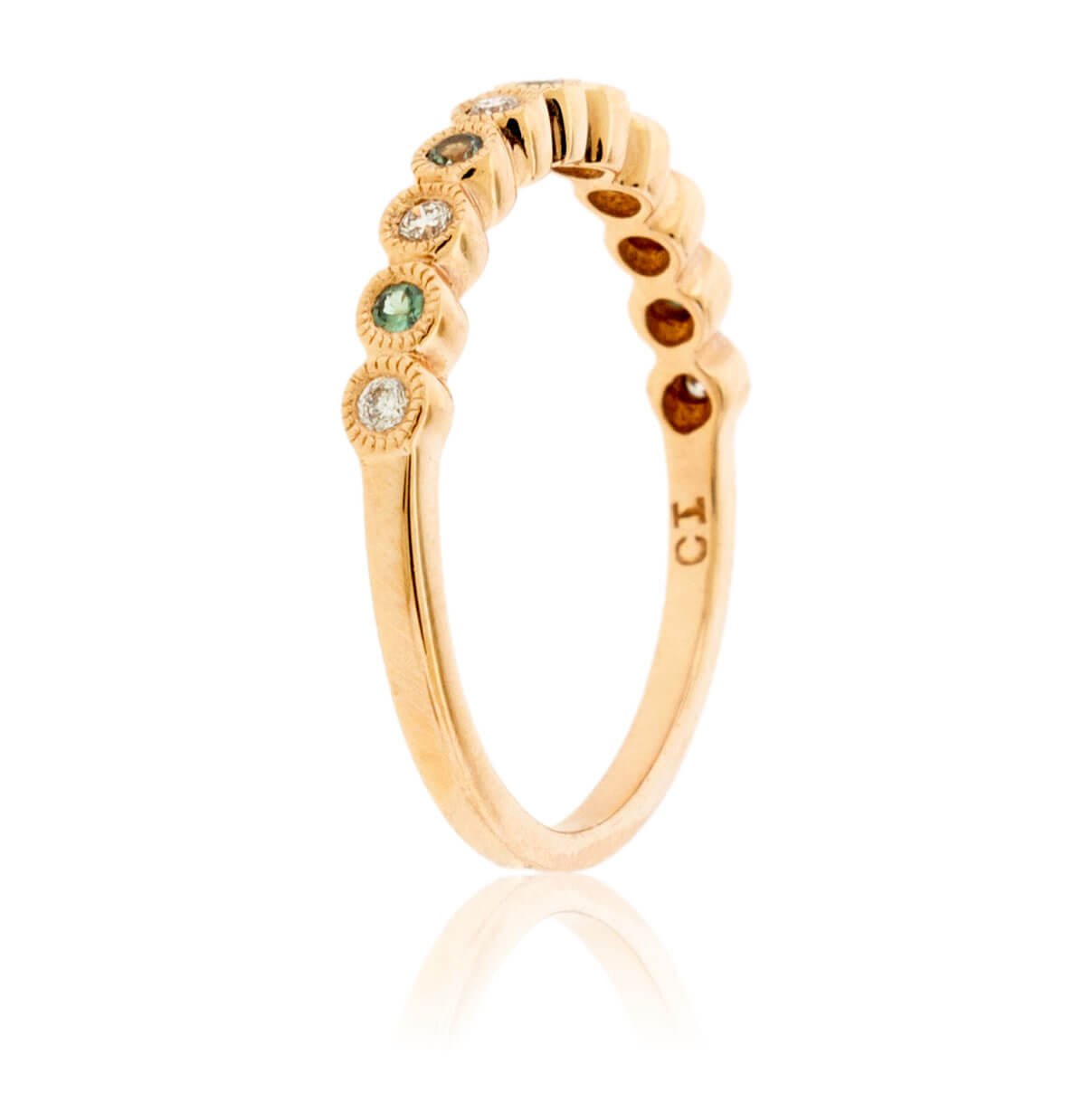 Alexandrite & Diamond Alternating Accent Band - Park City Jewelers
