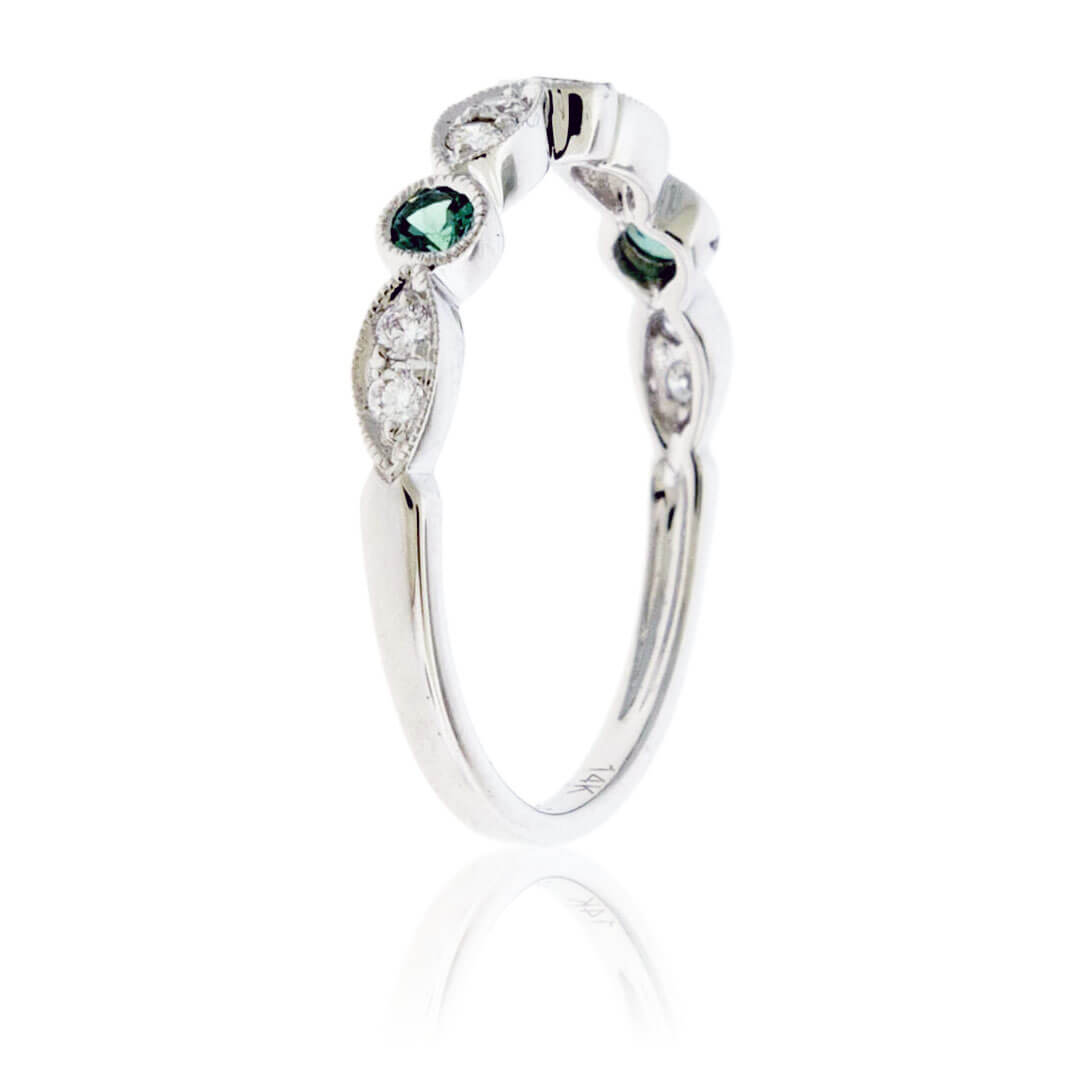 Alexandrite & Diamond Alternating Accent Band - Park City Jewelers