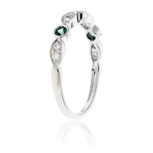 Alexandrite & Diamond Alternating Accent Band - Park City Jewelers