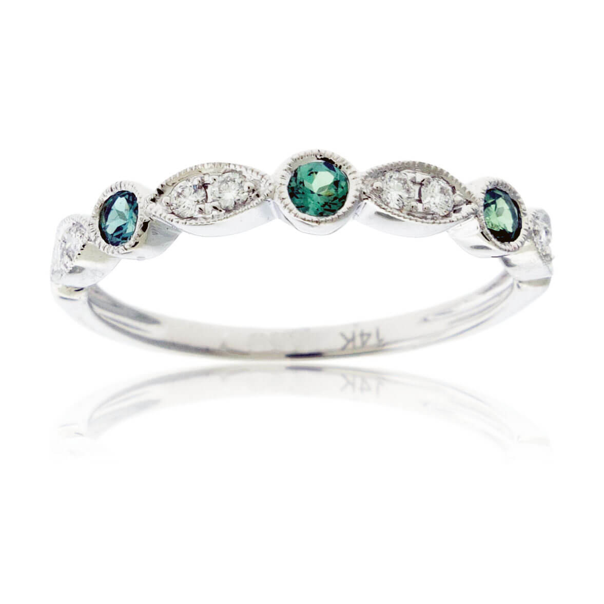 Alexandrite & Diamond Alternating Accent Band - Park City Jewelers