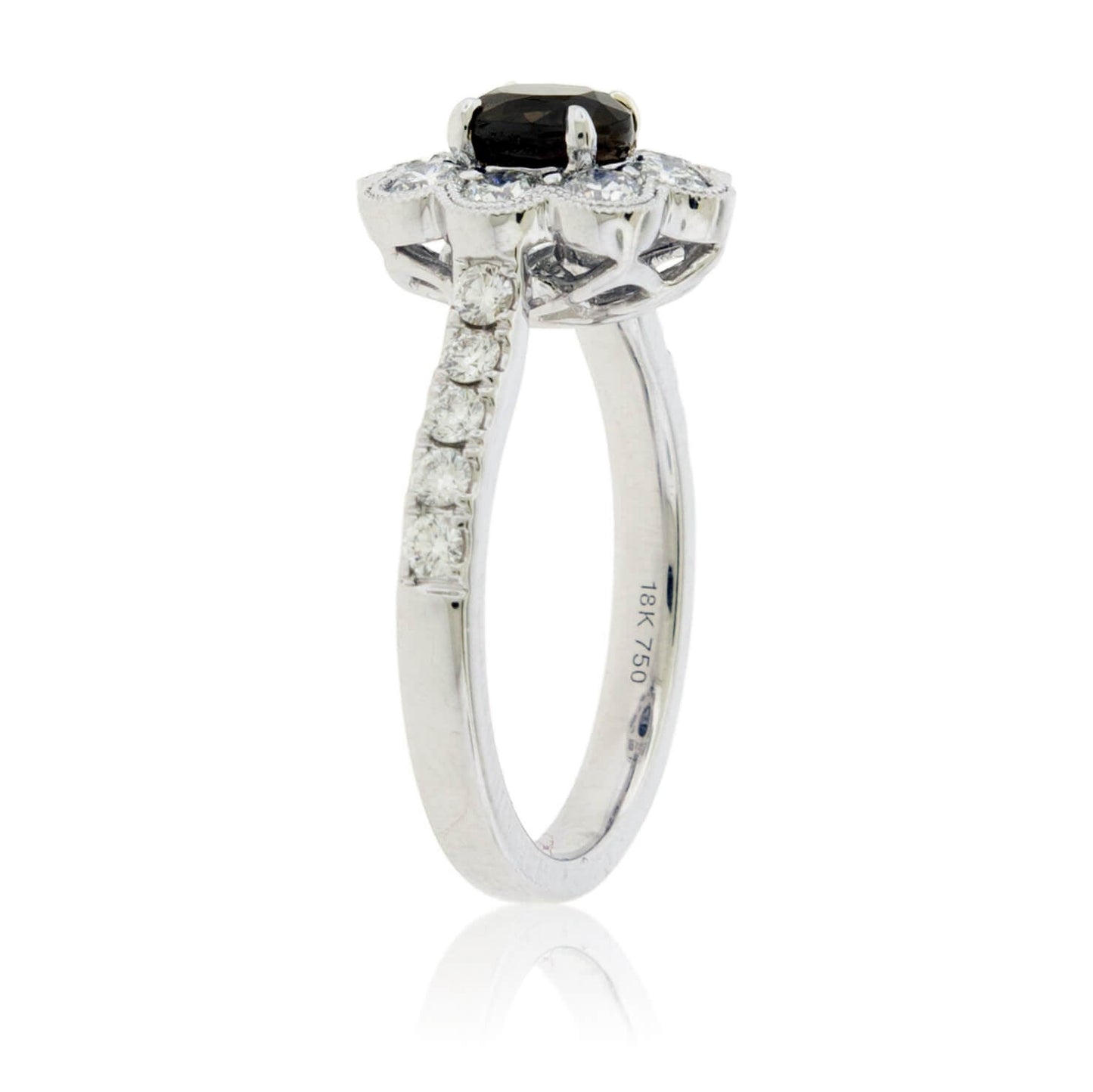 Alexandrite & Diamond Scalloped Halo Style Ring - Park City Jewelers