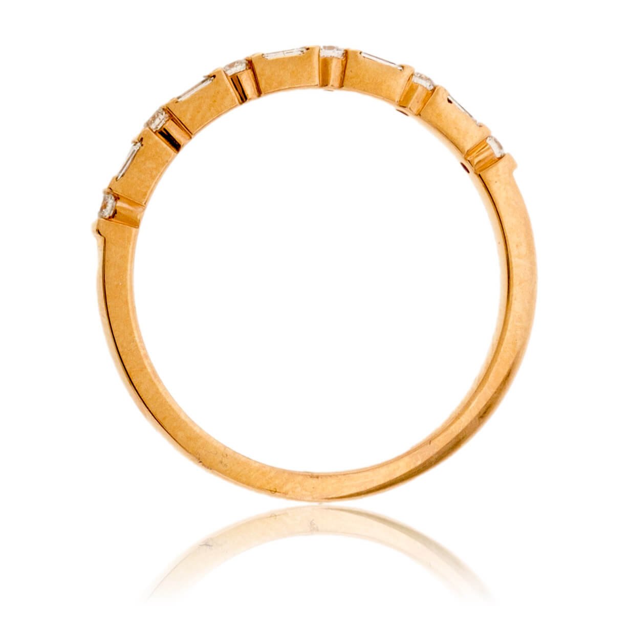 Alternating Baguette and Round Diamond Band - Park City Jewelers