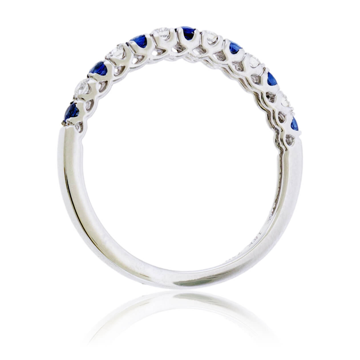Alternating Blue Sapphire & Diamond Band - Park City Jewelers