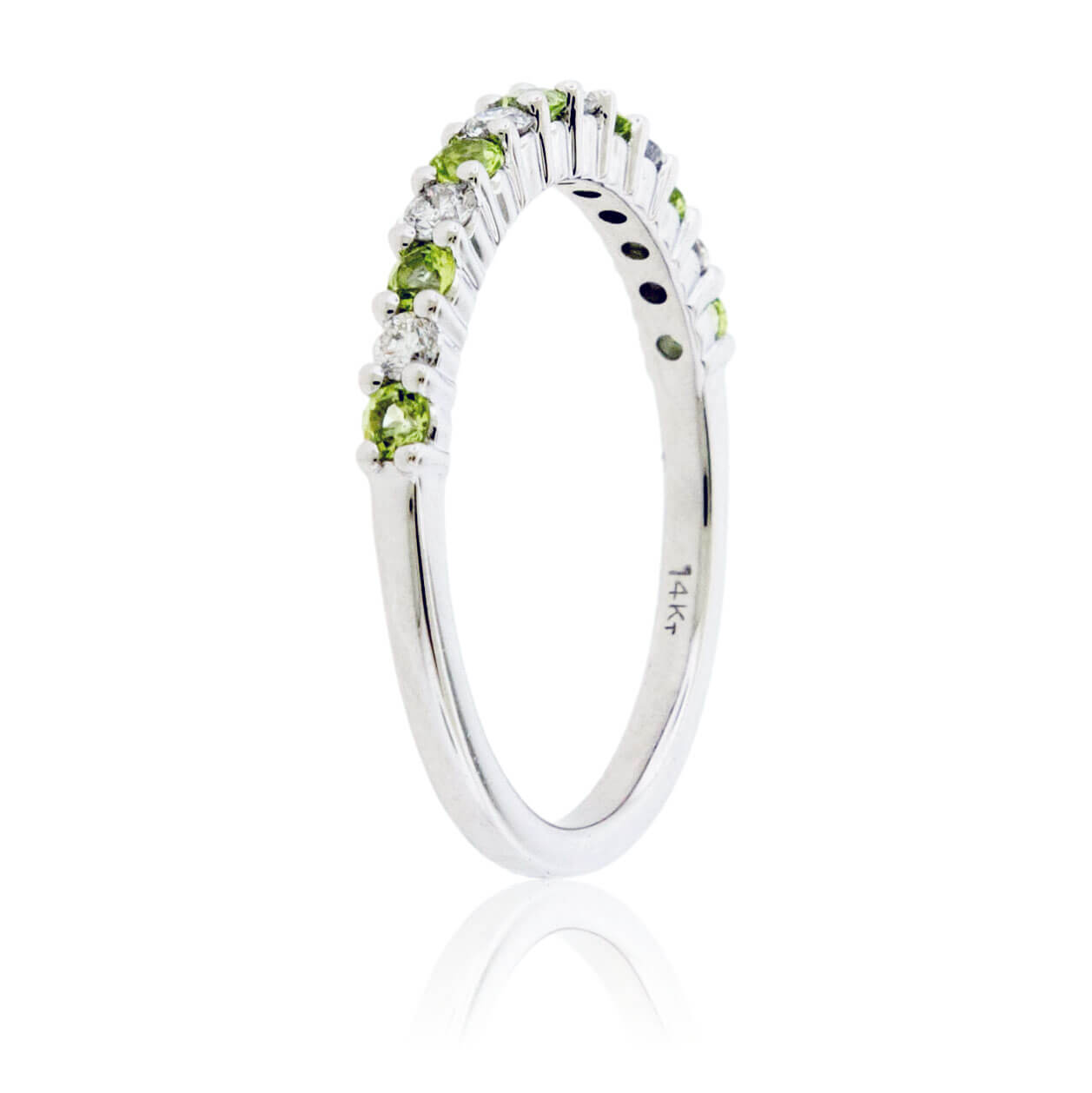 Alternating Peridot & Diamond Band Ring - Park City Jewelers