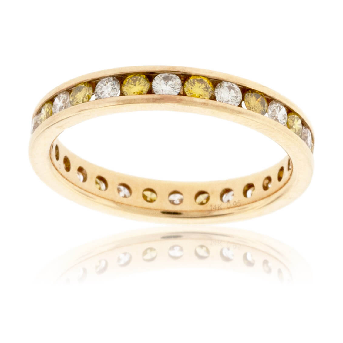 Alternating Yellow Diamond & Diamond Eternity Band - Park City Jewelers