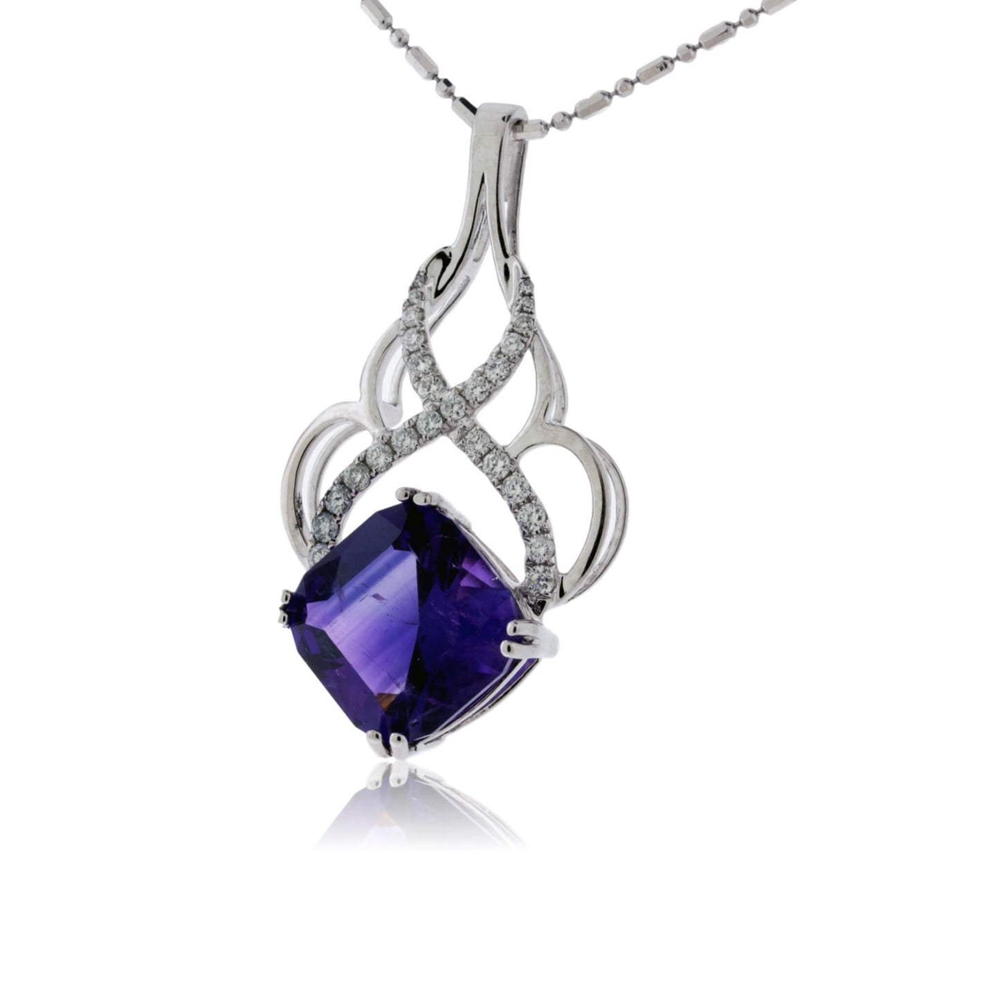 Amethyst & Diamond Decorative Pendant - Park City Jewelers