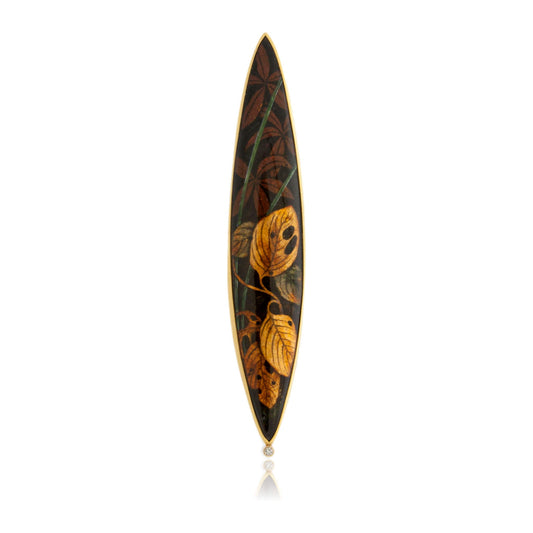 Autumn Color Leaf Enamel Brooch / Necklace - Park City Jewelers