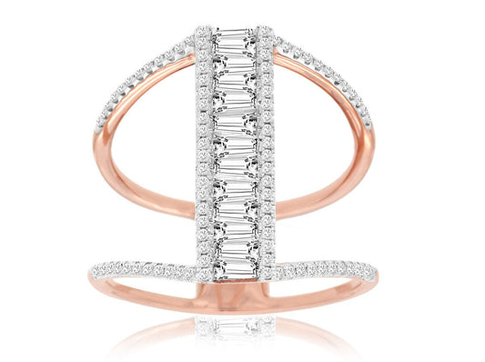 Baguette Center Diamond Right Hand Ring - Park City Jewelers