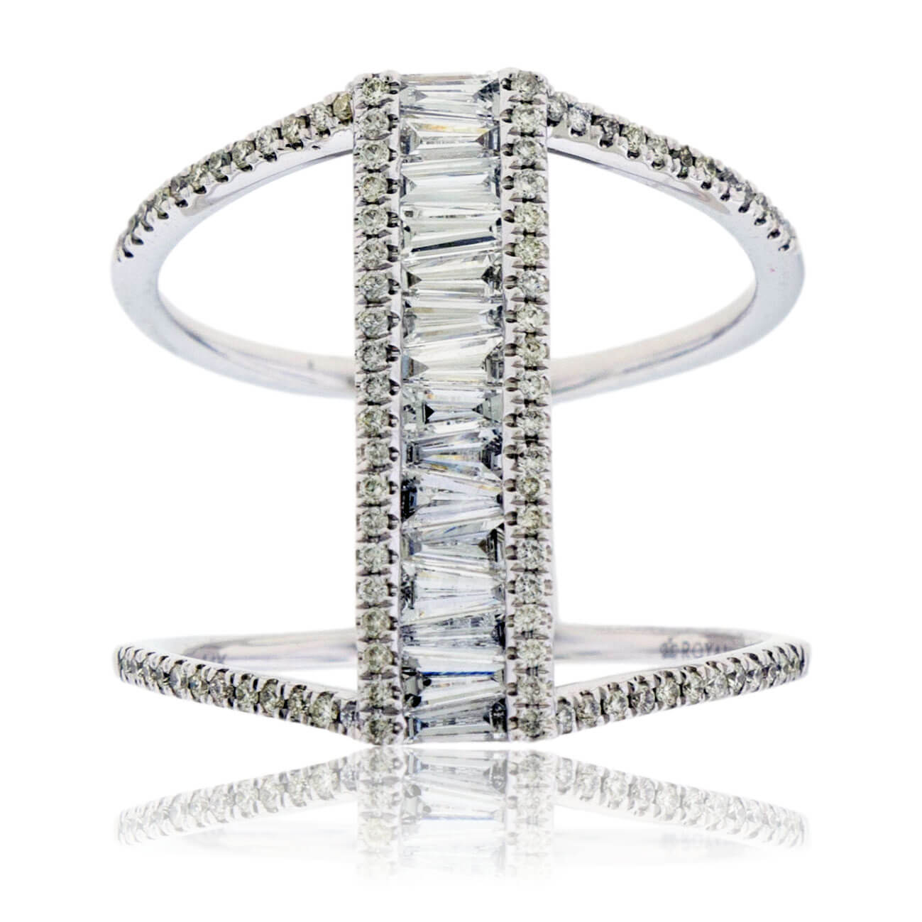 Baguette Center Diamond Right Hand Ring - Park City Jewelers