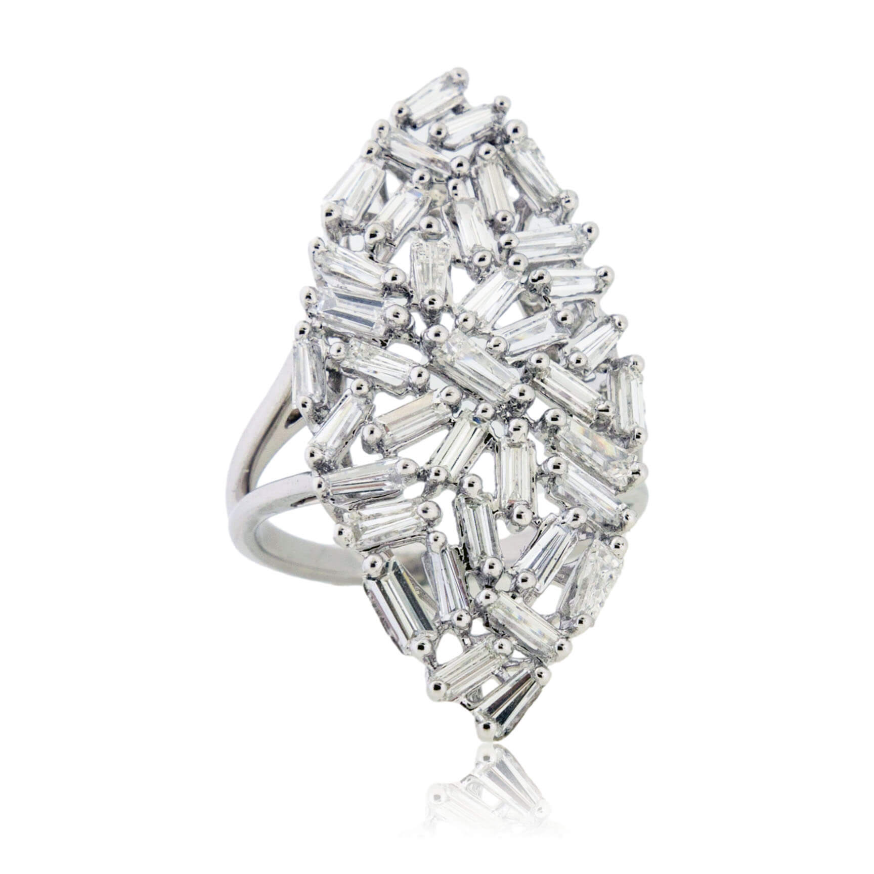 Baguette Cut Diamond Cluster Style Ring - Park City Jewelers
