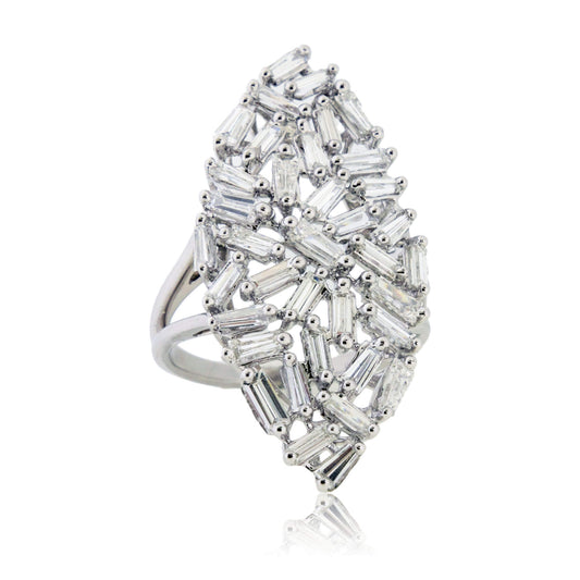Baguette Cut Diamond Cluster Style Ring - Park City Jewelers