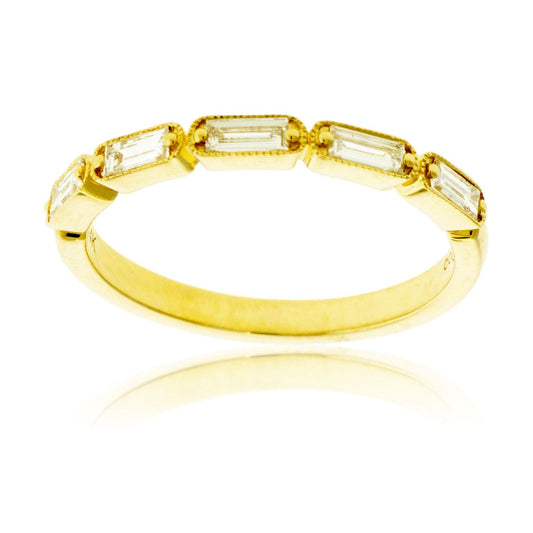 Baguette Diamond Bezel Set Ring - Park City Jewelers
