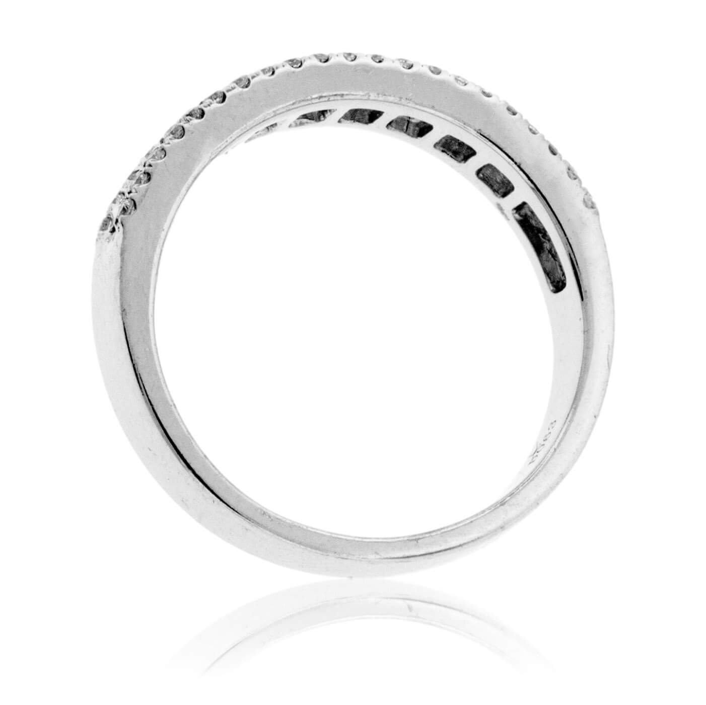 Baguette Diamond & Double Row Round Diamond Ring - Park City Jewelers