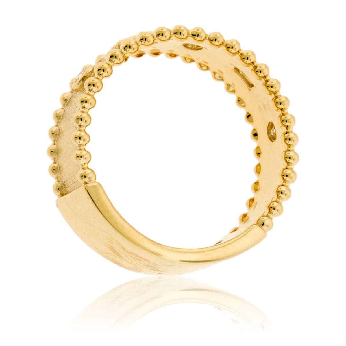 Baguette Diamond & Round Sandblast Ring - Park City Jewelers