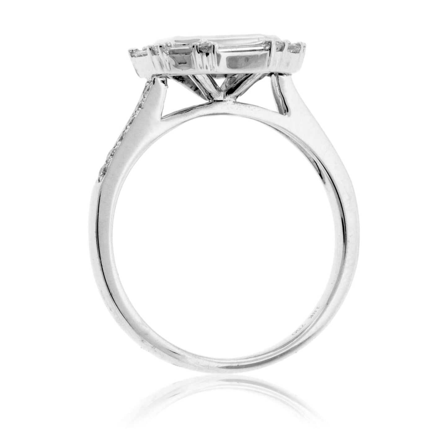 Baguette & Round Diamond Cluster Style Ring - Park City Jewelers