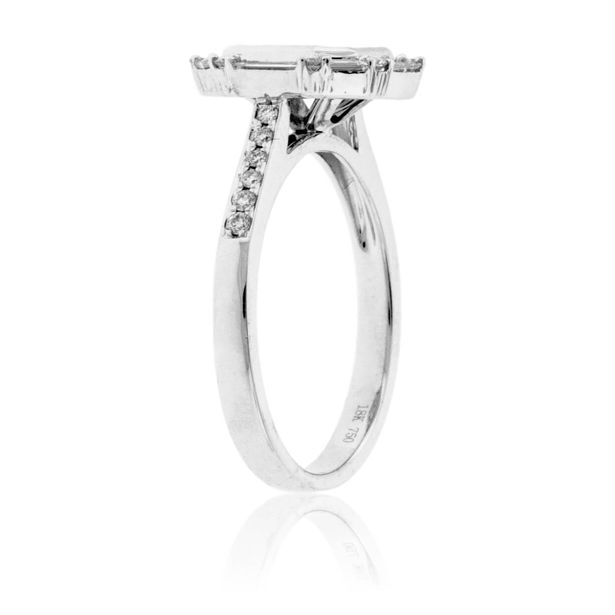 Baguette & Round Diamond Cluster Style Ring - Park City Jewelers