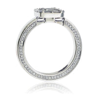 Baguette & Round Diamond Cluster Style Ring - Pendant - Park City Jewelers