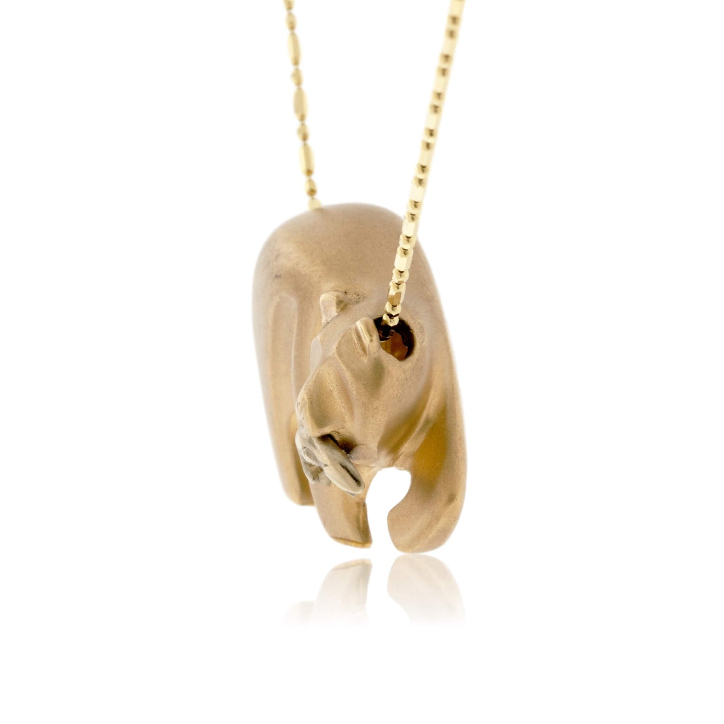 Bear Gone Fishing Sterling Silver Necklace Large - Park City Jewelers
