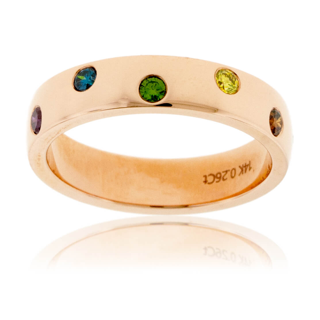 Bezel Set Colored Diamond Rainbow Style Band - Park City Jewelers