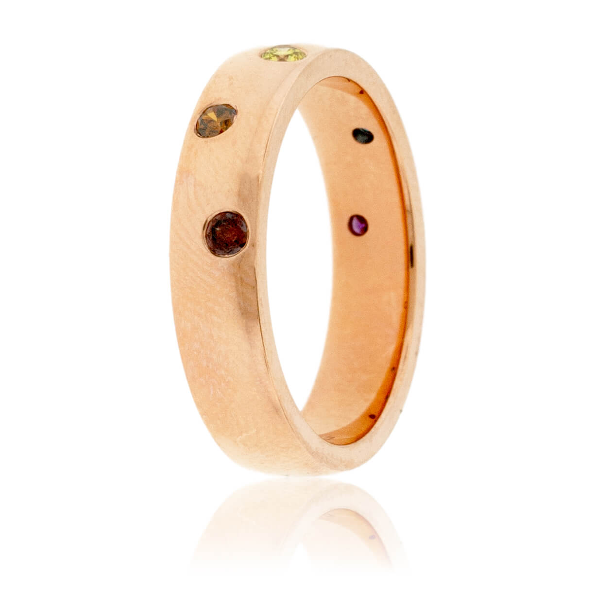 Bezel Set Colored Diamond Rainbow Style Band - Park City Jewelers