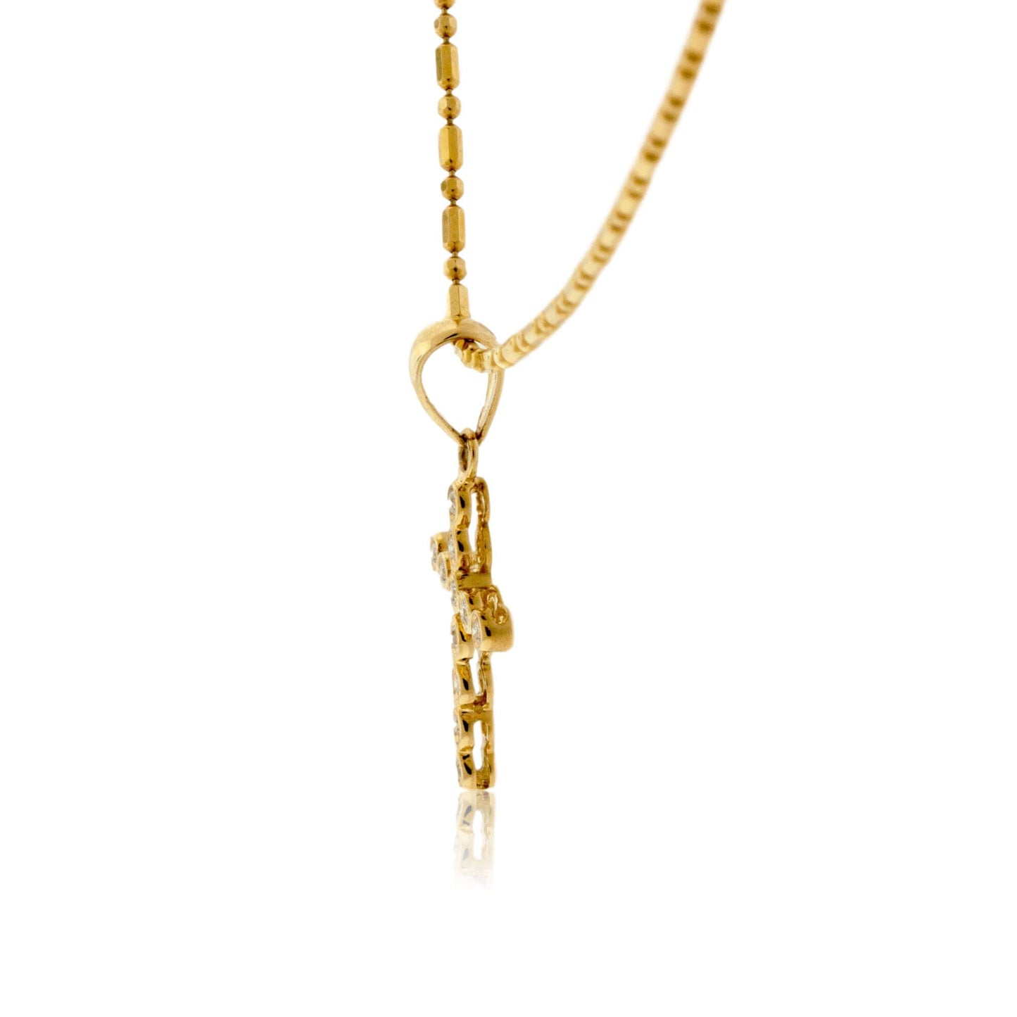 Bezel Set Diamond Cross Pendant - Park City Jewelers