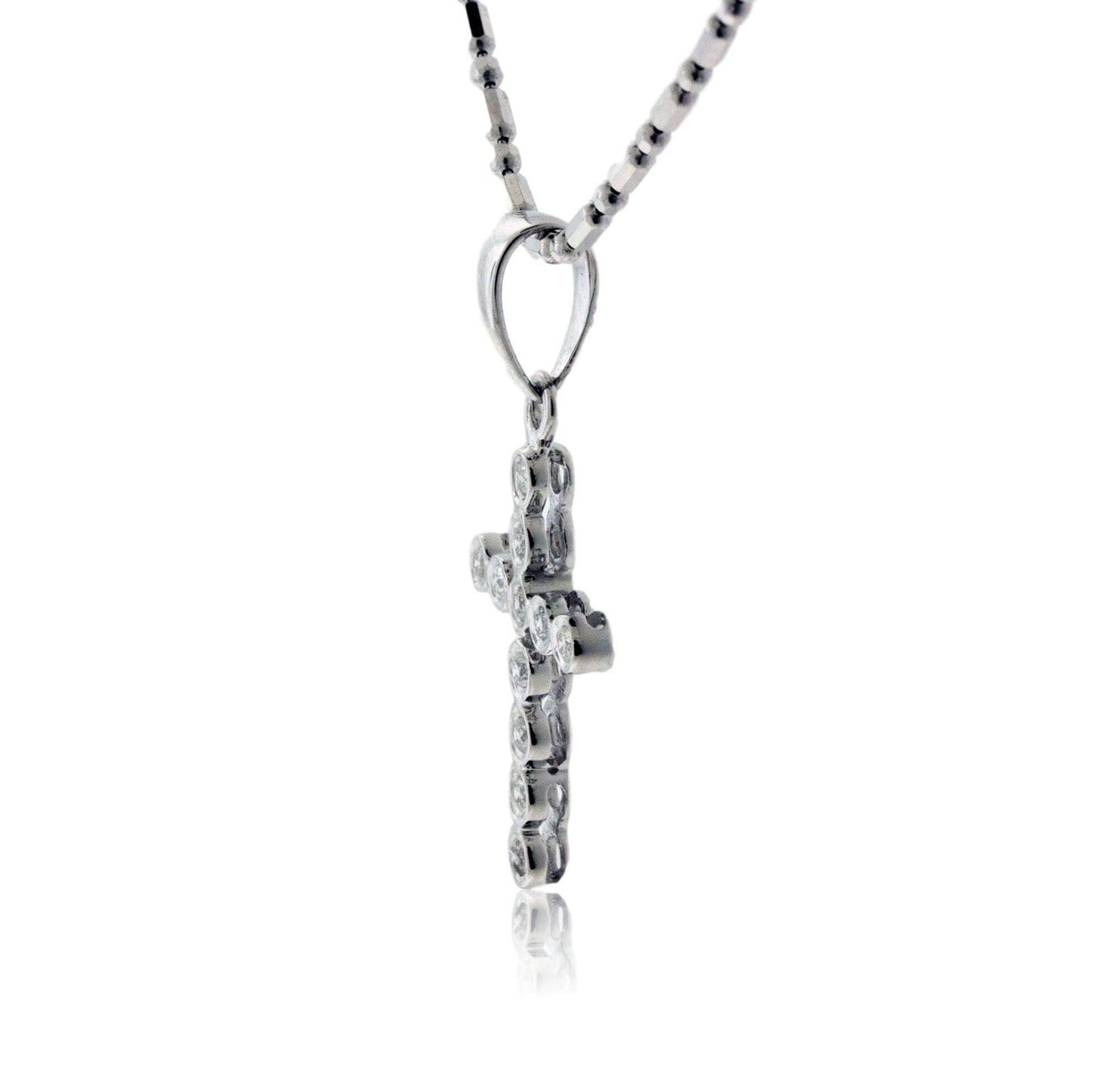 Bezel Set Diamond Cross Pendant - Park City Jewelers