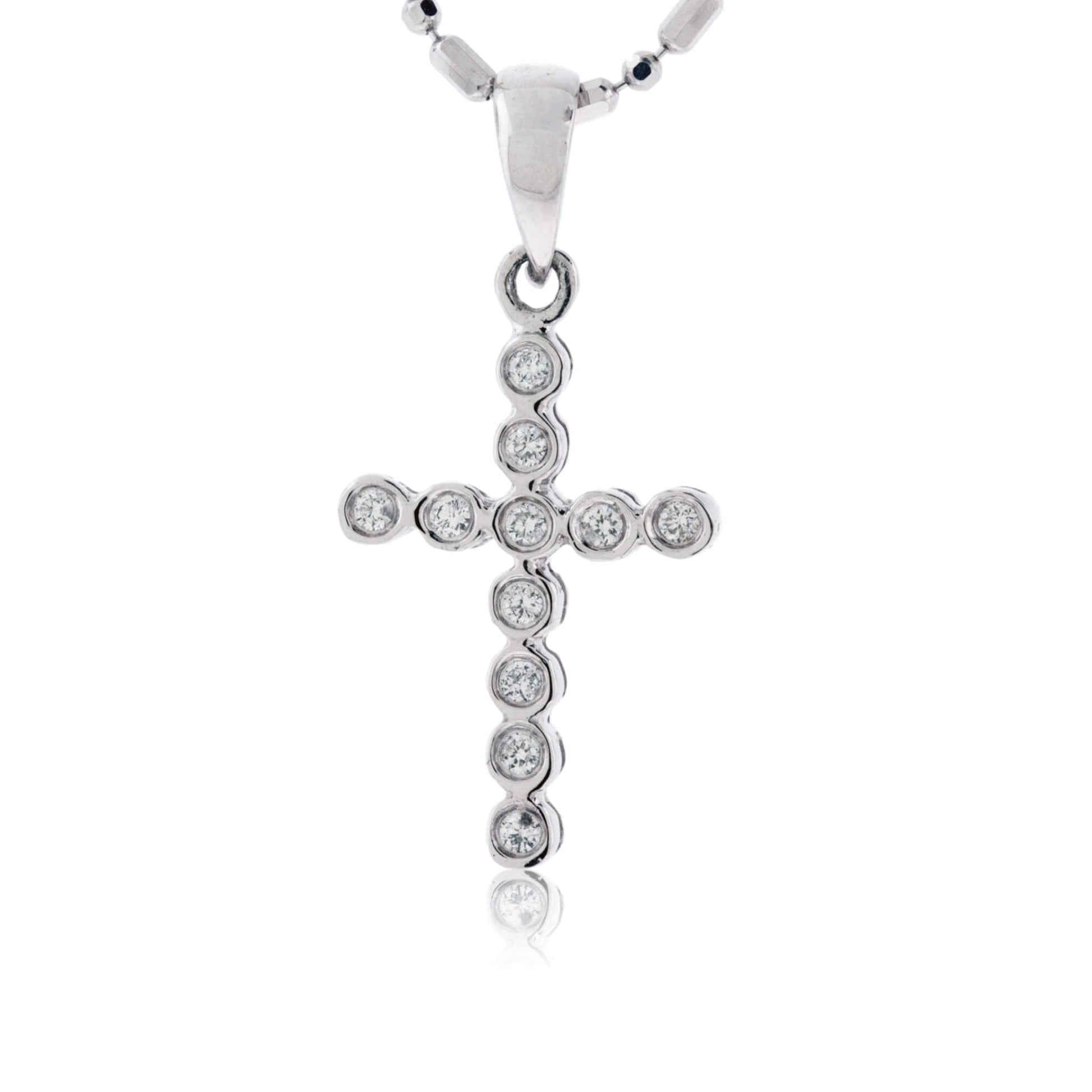 Bezel Set Diamond Cross Pendant - Park City Jewelers