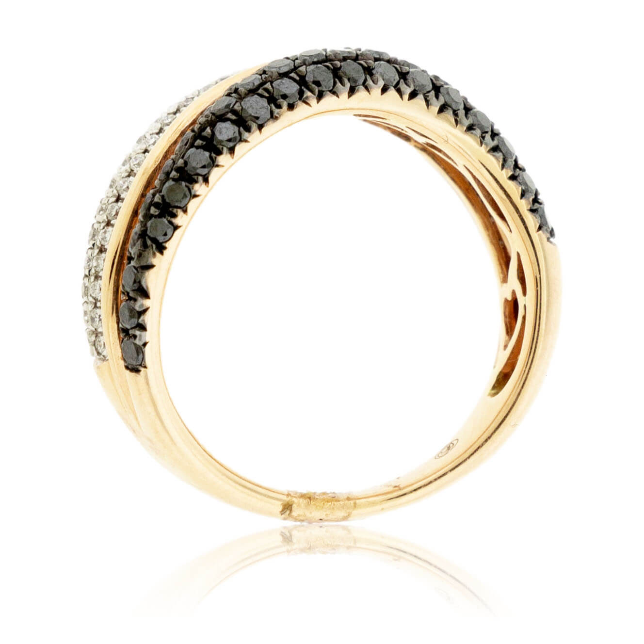 Black Diamond & Diamond Right Hand Ring - Park City Jewelers