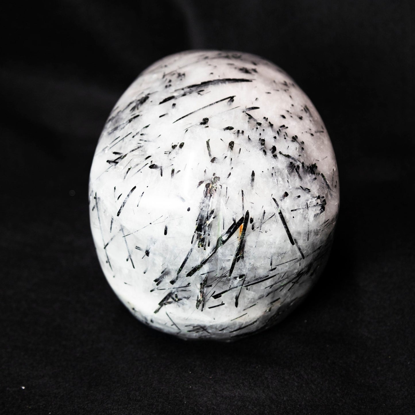 Black Rutilated Quartz 8" Skull Carving - Park City Jewelers