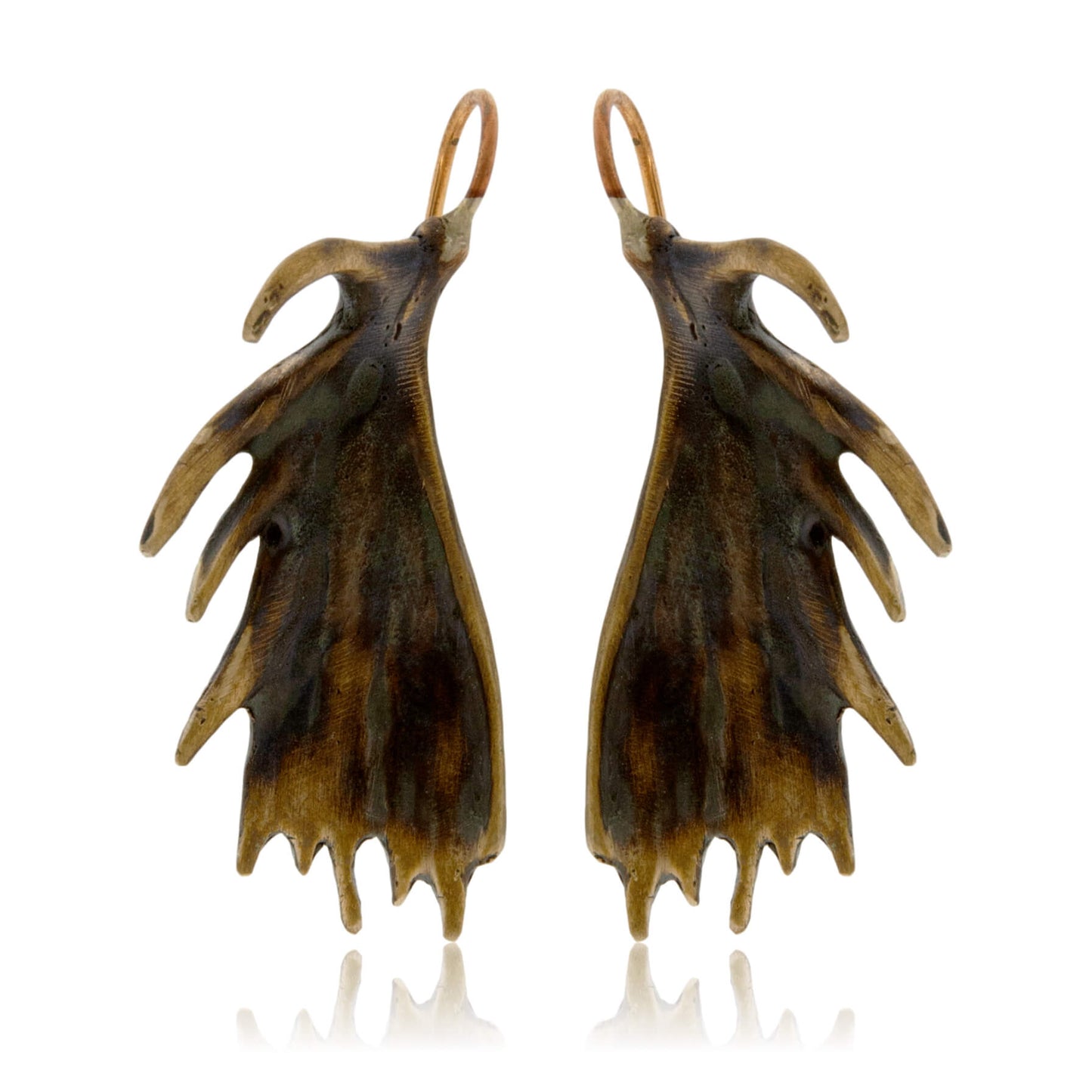 Bronze Moose Antler Drop Earrings - Park City Jewelers