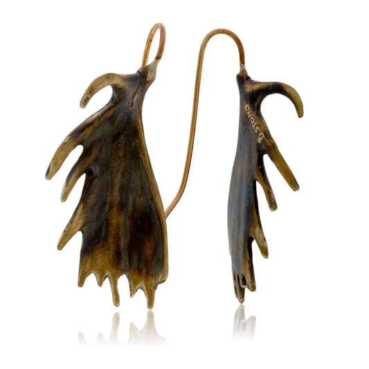 Bronze Moose Antler Drop Earrings - Park City Jewelers